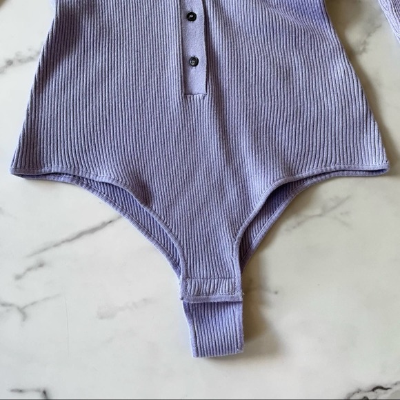 Favorite Daughter Lavender Ribbed Bodysuit - Picture 8 of 12